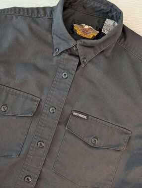 Harley-Davidson Black Button-Down Shirt for Women Size XL